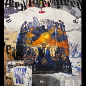 Godspeed Presidential Graphic Tee - White and Blue